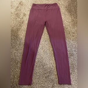LuLaRoe Dusty Rose/Plum colored Leggings